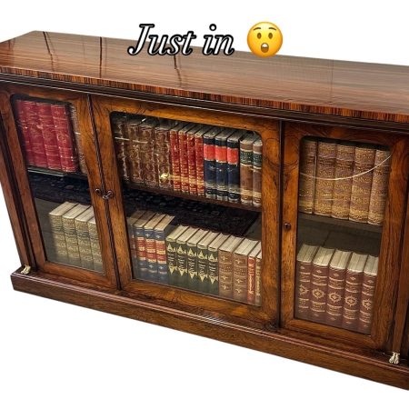 Rosewood 19th Century Gilt Brass Mounted Floor Bookcases (Egyptian Revival) circa 1830.