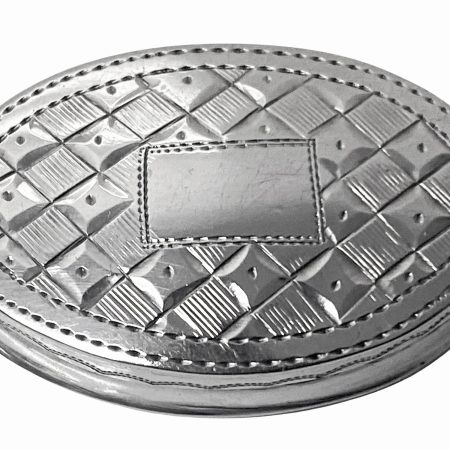 Georgian Silver oval patch or pill Box Birmingham 1801 Joseph Taylor